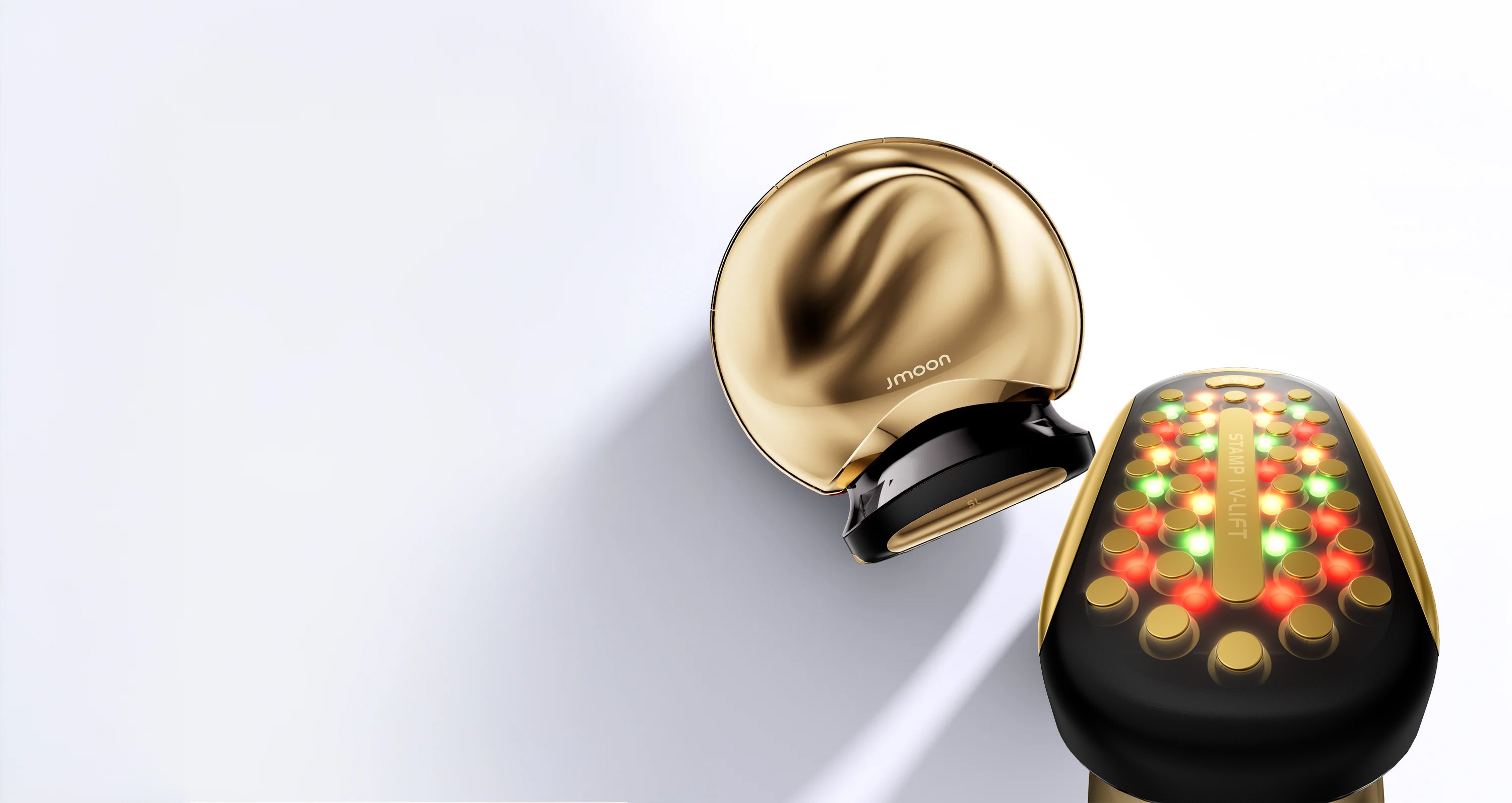 JMOON 極萌膠原炮流光金美容儀,5D 智慧微電波協助保養重點部位,多波段光感煥膚技術,打造立體膚觸