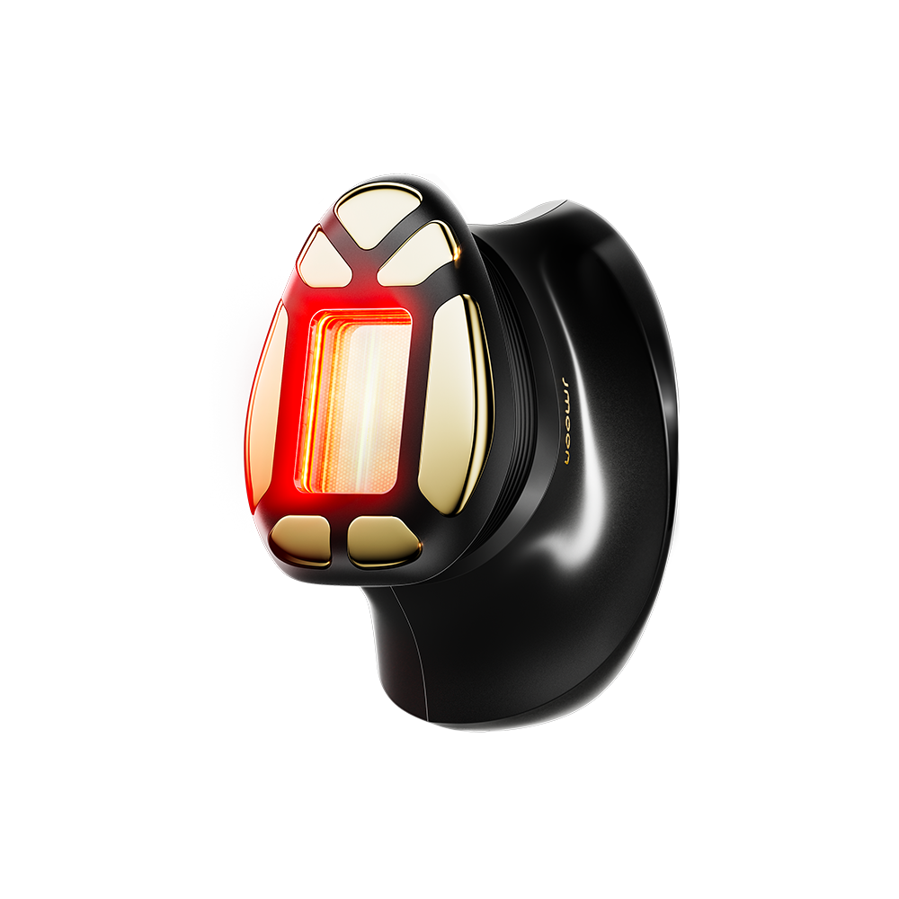 極萌透皮膠原光美容儀流光黑款白底商品圖｜家用微電流美容儀展示